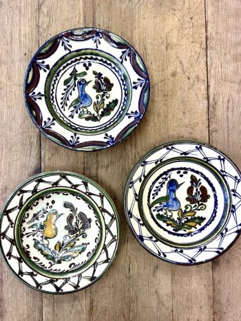 3 x transylvanian bird plates