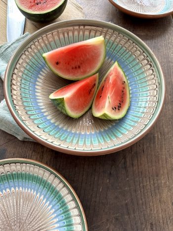 Peacock Pastel, large serving bowl, low