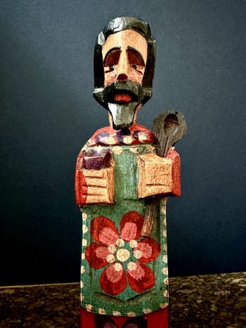 Hand carved St. Pascal from Guatemala, small