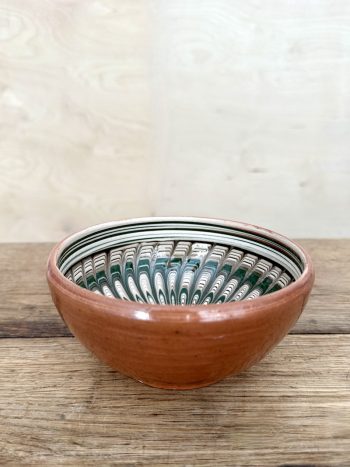 Peacock Green, small bowl from Horezu