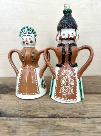 Pair of vinegar and oil bottles from Hungary