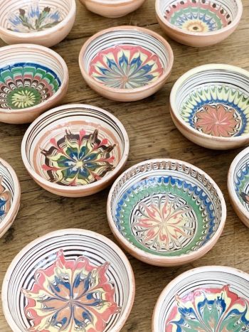 Colorful Peacock Pastel  Bowls, small, ø 9 cm