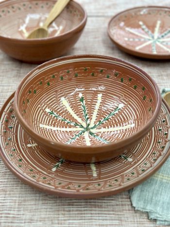 Peacock cider, soup bowl from Horezu