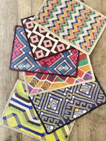 6 x Banig mix,  place mat, Philippines