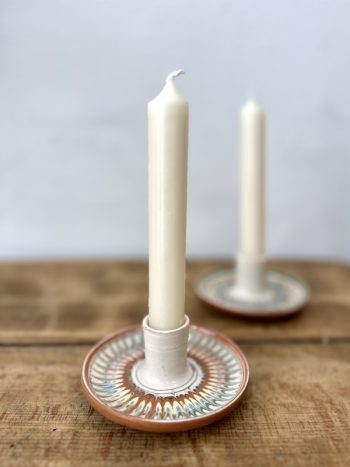 Candle holder with Peacock design from Horezu
